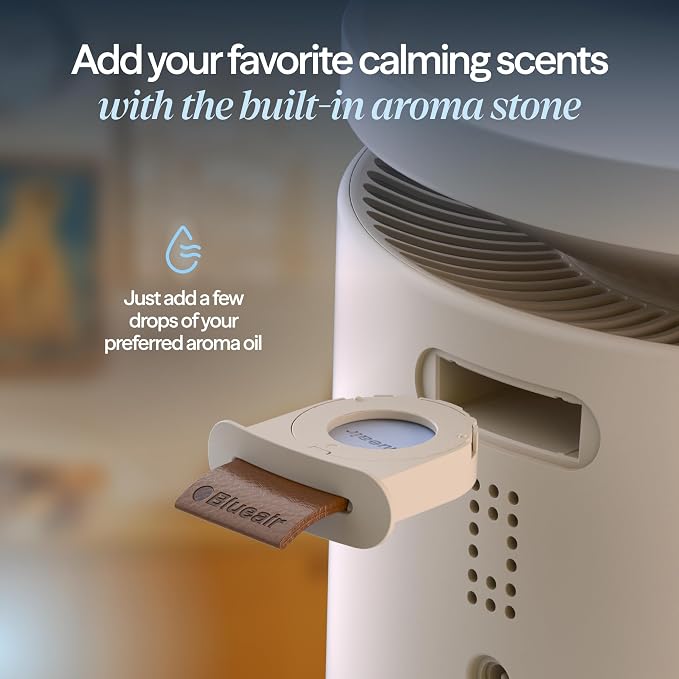 BLUEAIR Room Humidifier - DreamWell - 48Hr Top-Fill Mist-Free InvisibleMist Technology Aroma Stone for Essential Oils and Soothing Mood Lighting - Quiet Operation for Bedroom and Home Use, Beige - Image 5
