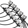 Cat6A Ethernet Cable 90 Degree Left Angled 3.3FT 5 Pack, Flexible Slim & Ultra by Thzzhnno