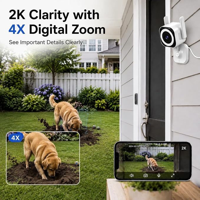 Cameras for Home Security Indoor Outdoor, Dual Antenna 5G/2.4G WiFi Security - Image 4