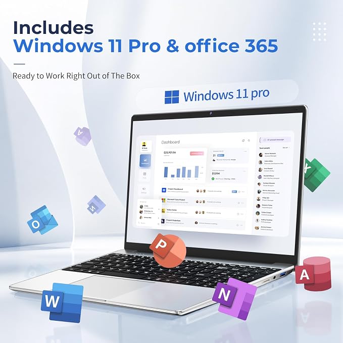2026 Flagship 15.6" Business Laptop Computer, 16GB RAM 1TB SSD, Core i5-7Y54(Up to 3.2GHz), Windows 11 Pro, Office 365, Fan Cooling, 2-Year Warranty, Portable Traditional Lap Top for Students & Work - Image 4
