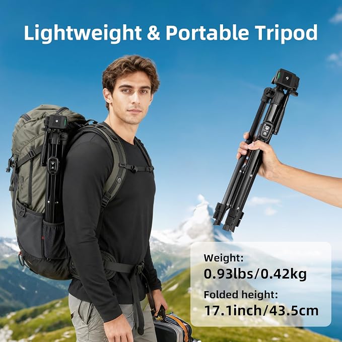Fotopro Camera Tripod, Aluminum Phone Tripod Stand - Image 4