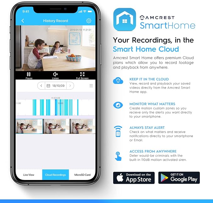 Amcrest 4MP WiFi Camera Indoor, Dog Camera, Sound & Baby Monitor, Human & Pet - Image 9