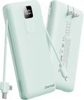 charmast Portable Charger with Built-in Cables and Wall Plug, 20000mAh 20W USB C Power Bank Fast Charging Battery Pack Compatible with iPhone iPhone 16/15/14/13 Series, Samsung Google iPad etc by Charmast