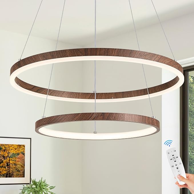 2 Rings Chandelier Modern LED Pendant Light by LUMIFLYModernChandelier