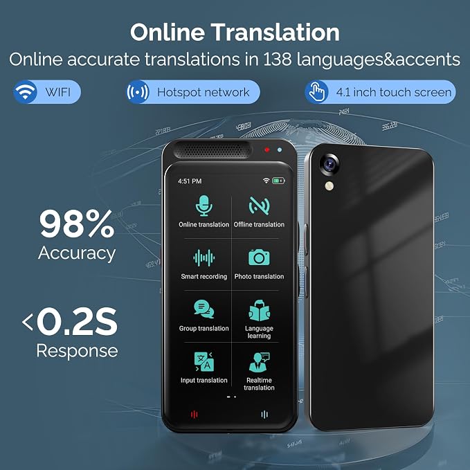 Language Translator Device No WiFi Needed, Two-Way Real Time Translator Device - Image 2