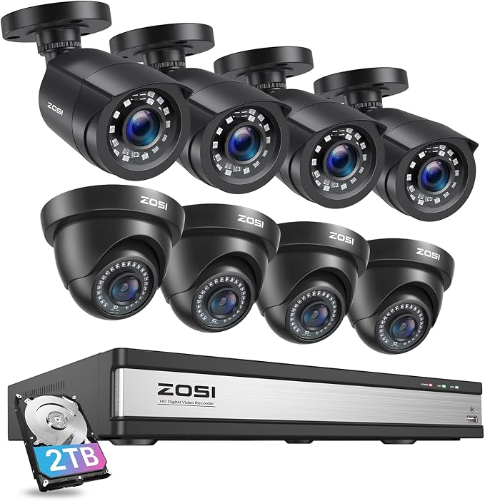 ZOSI 16CH H.265+ 1080P Home Security Camera System by ZOSI