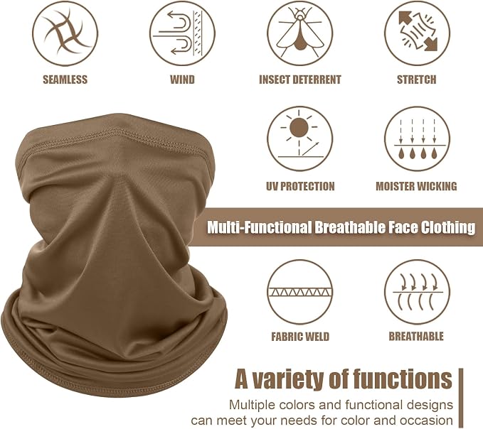 Geyoga 6 Pieces Summer UV Protection Cooling Neck Gaiter Face Clothing Neck - Image 5