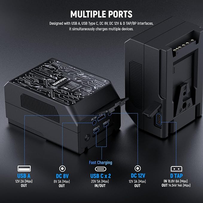 NEEWER Smart Mini V Mount Battery NEEWER APP Control, 6800mAh 99Wh 14.5V - Image 3