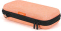 Light-Orange Small Carrying Case Universal Travel Case for Sandisk, Samsung SSD, Earbuds, Cable, Hard Disk, MP3 Player - Portable Storage Pouch Bag - Shockproof Electronic Accessories Organizer by GLCON