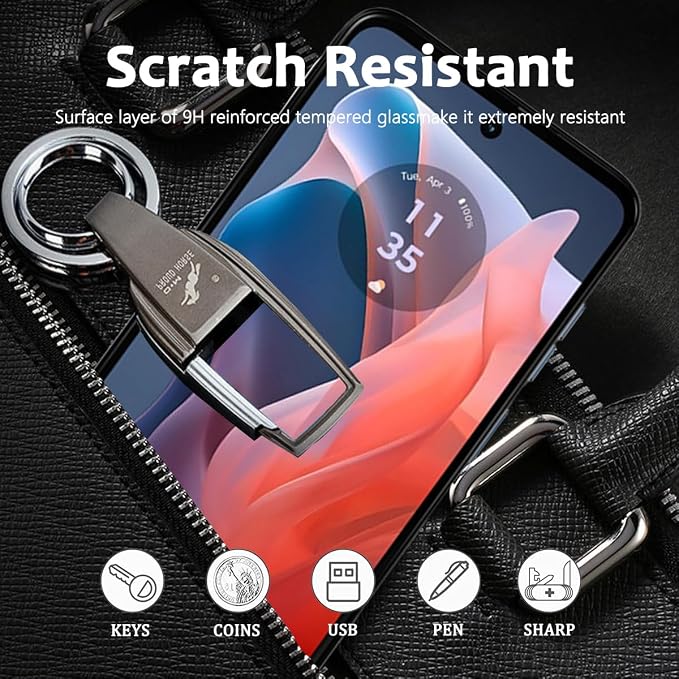 2 Pack Privacy Tempered Glass for Motorola Moto G Play 2024 Screen Protector - Image 3