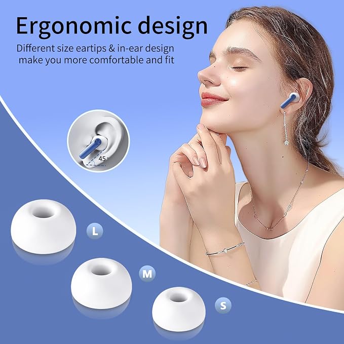 Wekily Wireless Earbuds, Bluetooth 5.3 Headphones LED Power Display, 2025 New Wireless Earphones, 4 ENC Noise Cancelling Mic, HiFi Stereo, 48H Playtime Mini Case IP7 Waterproof for iOS Android - Image 5