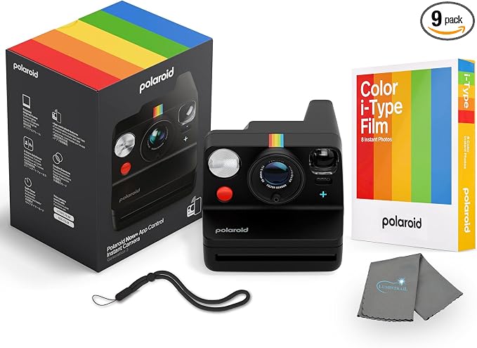 Polaroid Now+ 3rd Generation i-Type Instant Camera + 8 i-Type Color Film Bundle by Polaroid