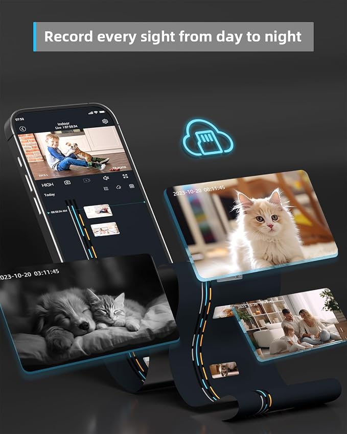 blurams Security Camera 2K, Baby Monitor Dog Camera 360-degree - Image 8
