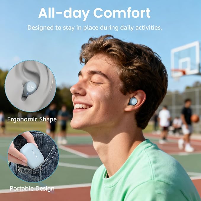 TOZO A1 Wireless Earbuds Bluetooth 5.3 Light Weight in Ear Headphones | IPX5 Waterproof, 2 Mics for AI Calls, Immersive Premium Sound Bass Ear buds with Charging Case, 32 Presets EQ via TOZO App - Image 3