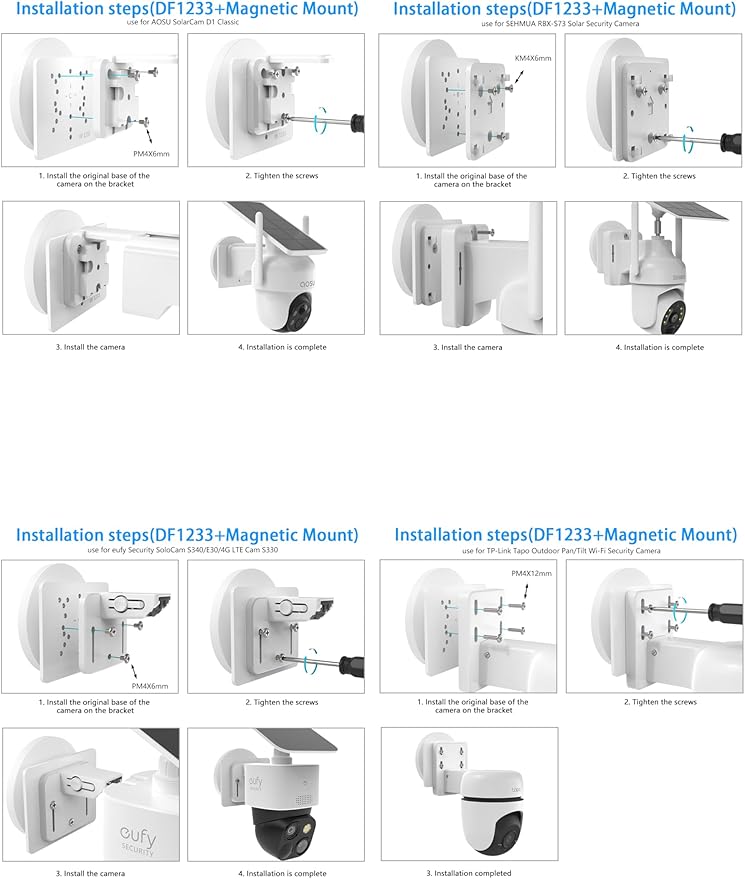Magnetic Mount Compatible with eufy Security Solocam S340/E30/E42/4G LTE Cam - Image 3