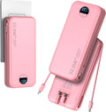 20000mAh Ultra-Portable-Charger-Power-Bank with Built in Cables&AC Wall Plug,PD20W USB-C Fast Charging Cell Phone Charger Battery Pack,LED Display Travel Battery Bank for All iPhone,Samsung,Android by AONIDI