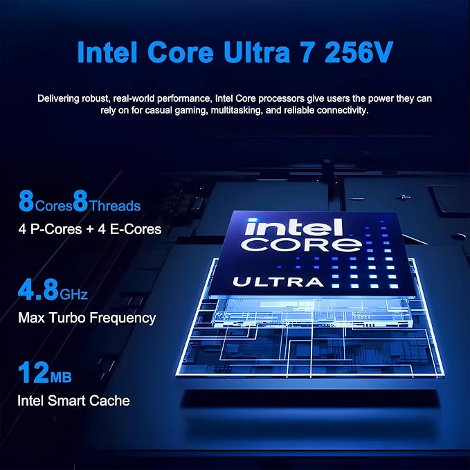 HP OmniBook X AI Laptop 17.3" FHD Touch Intel 8-core Ultra 7 256V 47 AI Tops 16GB RAM 2TB SSD GeForce RTX 4050 Thunderbolt Backlit Wi-Fi7 for Creator Designer Business Professional Win11Pro ICP Hub - Image 4