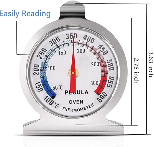 Oven Thermometer 50-300°C/100-600°F, Oven Grill Fry Chef Smoker Thermometer - Image 2