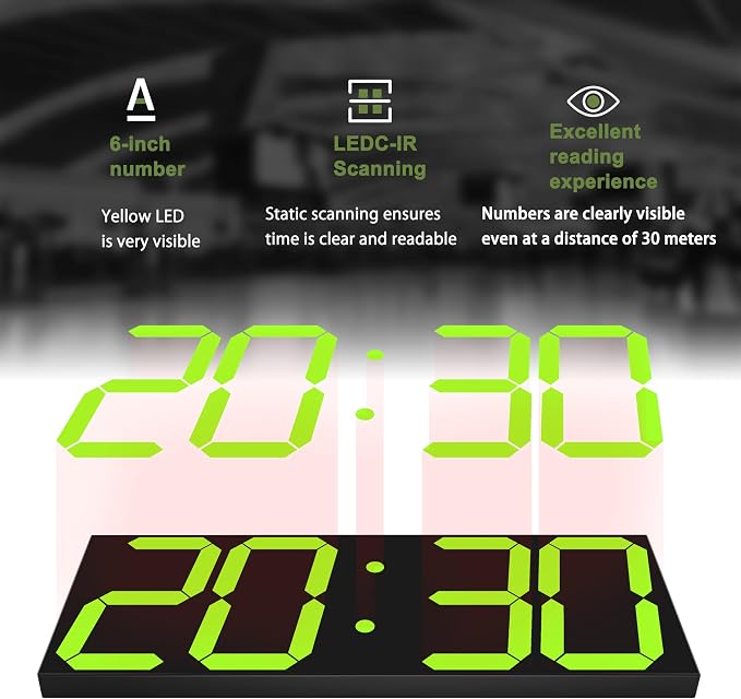 CHKOSDA LED Large Digital Wall Clock, Oversize Digital Clock - Image 5