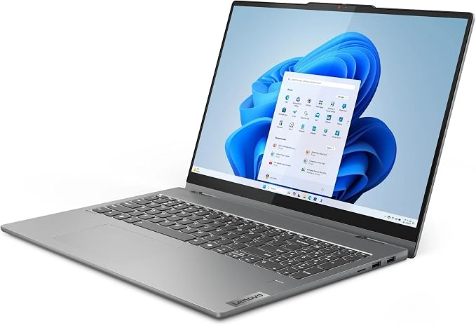 Lenovo IdeaPad 5 2-in-1 Laptop, 16" WUXGA Touchscreen, AMD Ryzen 7 8845HS, 16GB RAM, 512GB SSD, AMD Radeon Graphics, Backlit KB, Wi-Fi6, FP Reader, Win11, Luna Grey, w/USB Hub, W/GaLiMu - Image 5