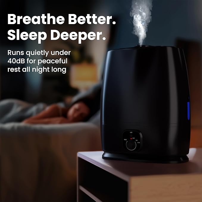 Everlasting Comfort 6L Humidifiers for Bedroom, Quiet 50HR Runtime No-Filter Supersized Cool Mist Humidifier Large Room for Whole House, Plants, Baby Nursery, Allergies, Dry Skin, Congestion, Indoor - Image 5