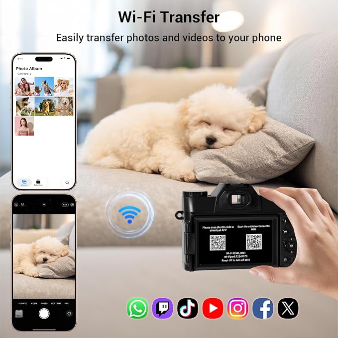 Camera Digital, 75MP WiFi 4K Vlogging Video Camera - Image 4