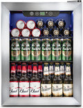 Feelfunn 1.7 Cu.Ft Beverage Refrigerator Cooler - 68 Can Mini Fridge Glass Door for Drink Soda Beer Wine - Small Refrigerator for Bedroom Office Home Dorm Bar, Silver by Feelfunn