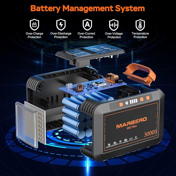 MARBERO Solar Generator 111Wh Portable Power Station with Solar Panel 30W Included Power Bank with AC Outlet 120W Surge for Home Outages Camping Outdoor Adventure Emergency - Image 7