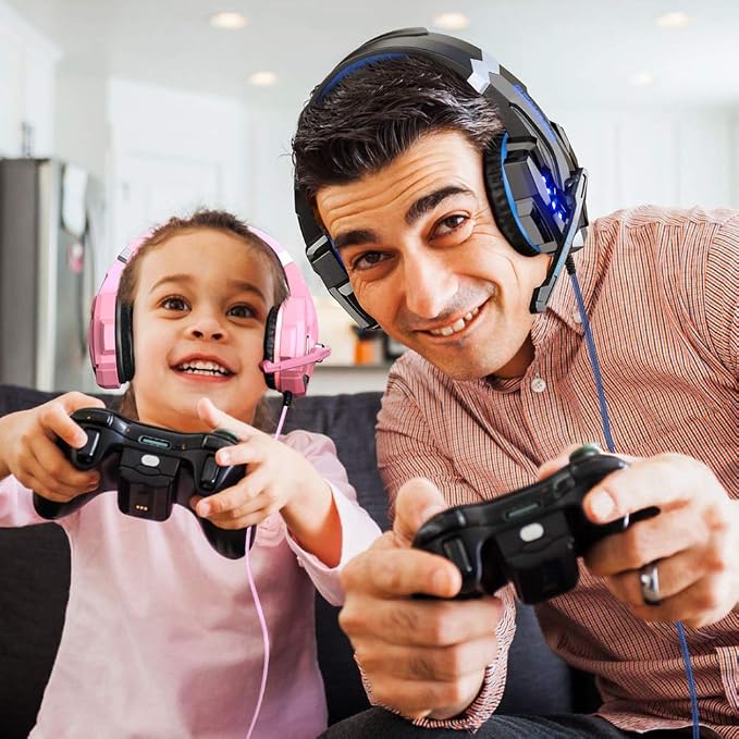 BENGOO G9000 Stereo Gaming Headset for PS4 PC Xbox One PS5 Controller, Noise Cancelling Over Ear Headphones with Mic, LED Light, 7.1 Surround Sound, Soft Memory Earmuffs for Nintendo Xbox Series X|S - Image 8