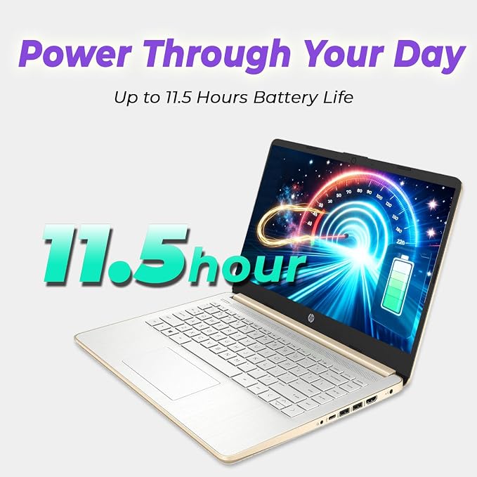 HP Ultrabook Laptop with Copilot AI • 2026 Edition • Intel 4-core N150 Processor • 128GB SSD + 1TB Cloud Storage • Microsoft 365 • Thin & Portable • Fast Charge and Long Battery Life • Windows 11 - Image 5