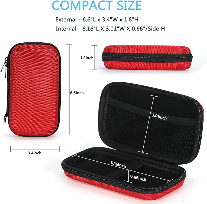 Hard Protective Travel Case, GLCON Electronic Organizer for Anker/Jackery/RAVPower Power Bank, Shockproof EVA Carrying Case for Cell Phones, Travel Gadgets for Cables, Car/GPS Accessories - Image 3