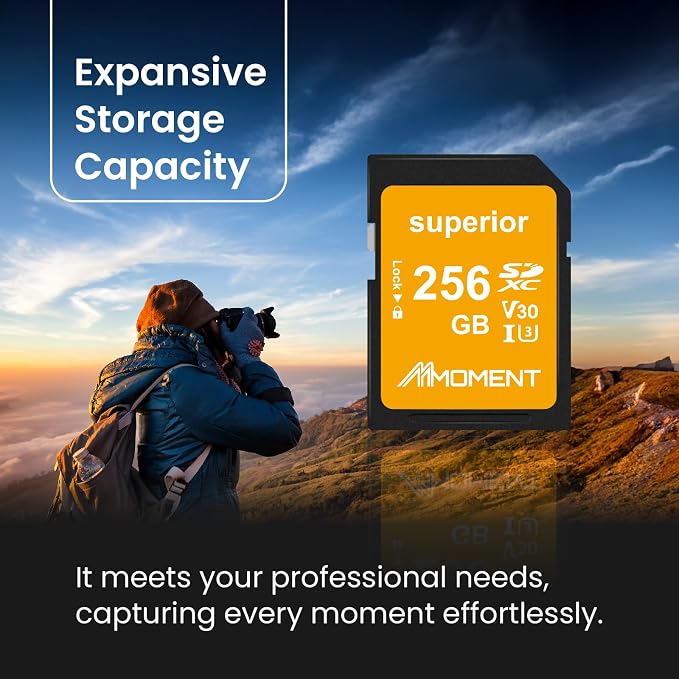 MMOMENT 256GB Full-Size SD Card UHS-I U3 V30 Class 10 High Speed SDXC – Up to - Image 3