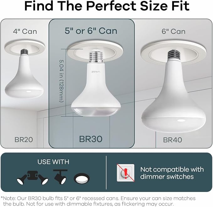 Linkind Matter Smart Light Bulb, BR30 Smart Bulbs, Recessed LED Color Changing - Image 3