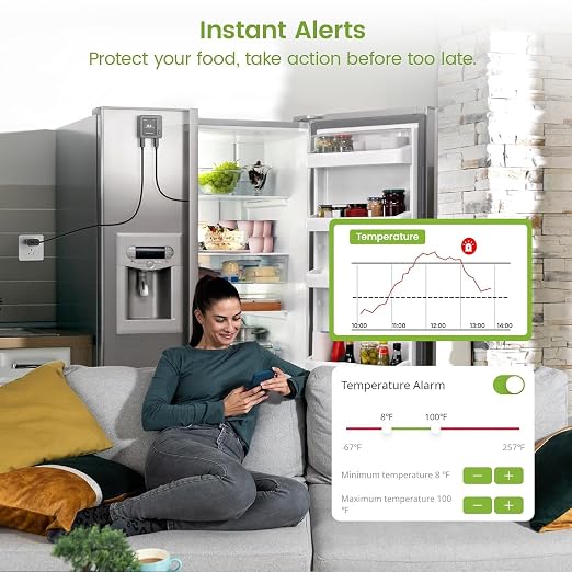 WiFi Refrigerator Thermometer 2 Pack, Freezer Alarm - Image 4