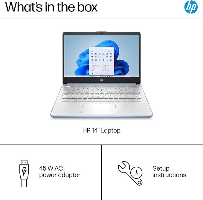 HP 2026 Laptop, 1 Year Office 365&AI-Copilot, 128GB UFS with 500GB Ext HDD | Win 11 Home S, Intel Processor CPU, Wi-Fi 6, HD Camera, Long Battery Life & Ultra Light, For Students & Business, Frost Blue - Image 9