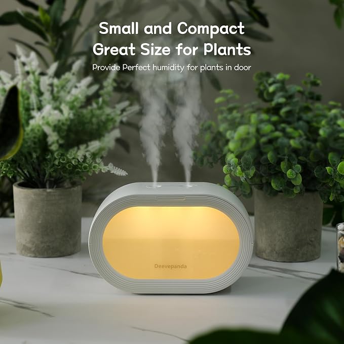Small Dual Cool Mist Humidifiers for bedroom,500ml Mini Plant Humidifier indoor, Rechargeable Battery Powered Portable Desk Baby Humidifiers for Kids Room Home Baby Nursery, Office - Image 7