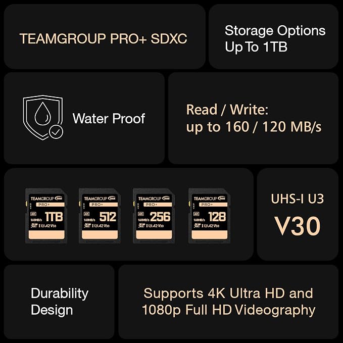 TEAMGROUP PRO 256GB UHS-I U3 A2 V30 4K UHD Read/Write Speed up to 160/120MB/s - Image 7