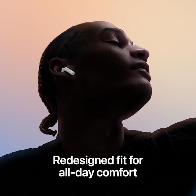 Apple AirPods 4 Wireless Earbuds, Bluetooth Headphones, with Active Noise Cancellation, Adaptive, Transparency Mode, Personalized Spatial Audio, USB-C Charging Case, Wireless Charging, H2 Chip - Image 4