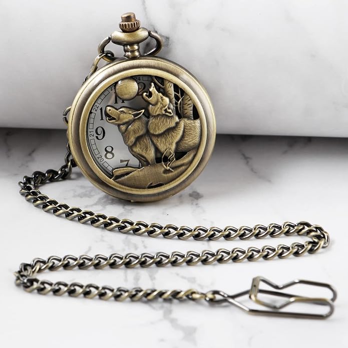 Men's Pocket Watch, Arabic Digital Dial Pocket Watches - Image 6