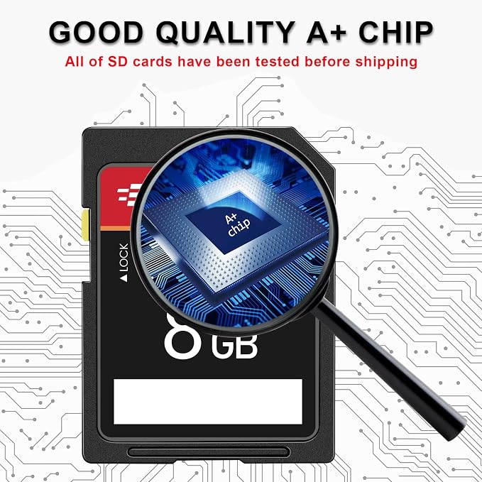 5-Pack of SD Card 8GB EASTBULL Class 10 SD Card U1 V30 High-Speed 100MB/s Read - Image 2