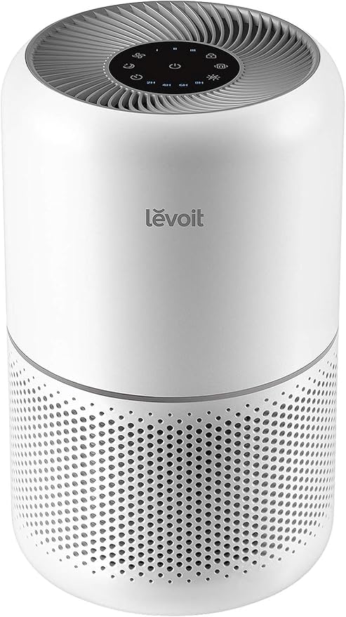 LEVOIT Air Purifier for Home Allergies and Pets Hair Smokers in Bedroom, H13 True HEPA Filter, 24db Filtration System Cleaner Odor Eliminators, Remove 99.97% Dust Smoke Mold Pollen, Core 300, White | Quiet HEPA Sleep Mode, Remove 99.97% Dust Pollen Smo... by Unknown