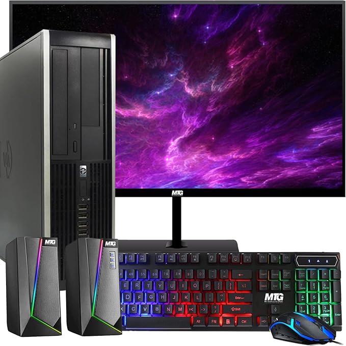 HP Elite Desktop Computer PC, 3.1 GHz, Intel Core i5, 16GB, RAM, 1TB HDD, New 22 inch LED Monitor, RGB Speaker and Keyboard Mouse, WiFi, Windows 11 (Renewed) | Desktop Computer PC, i5 up to 3.6GHz, WiFi, HDMI, ARGB,Windows 11 Pro, Home or Office PC by Unknown
