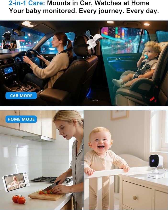 Wireless Baby Car Camera with 1080P Night Vision, Auto On/Off - Image 8