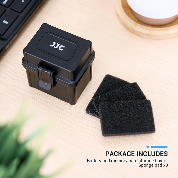 JJC Portable Camera Battery Memory Card Case, Battery Holder Organizer Box - Image 6