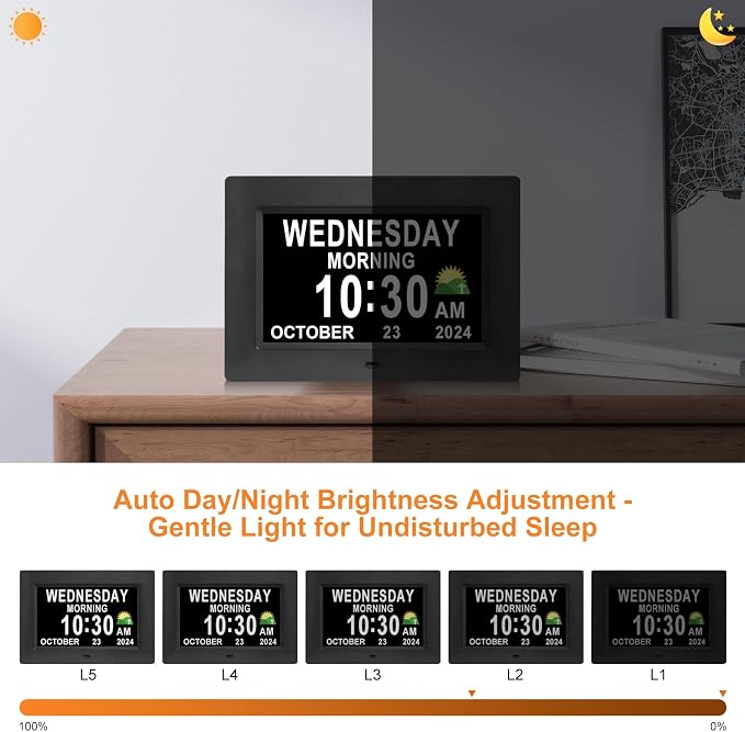 SSINI Digital Calendar Dementia Alarm Clock - Image 7