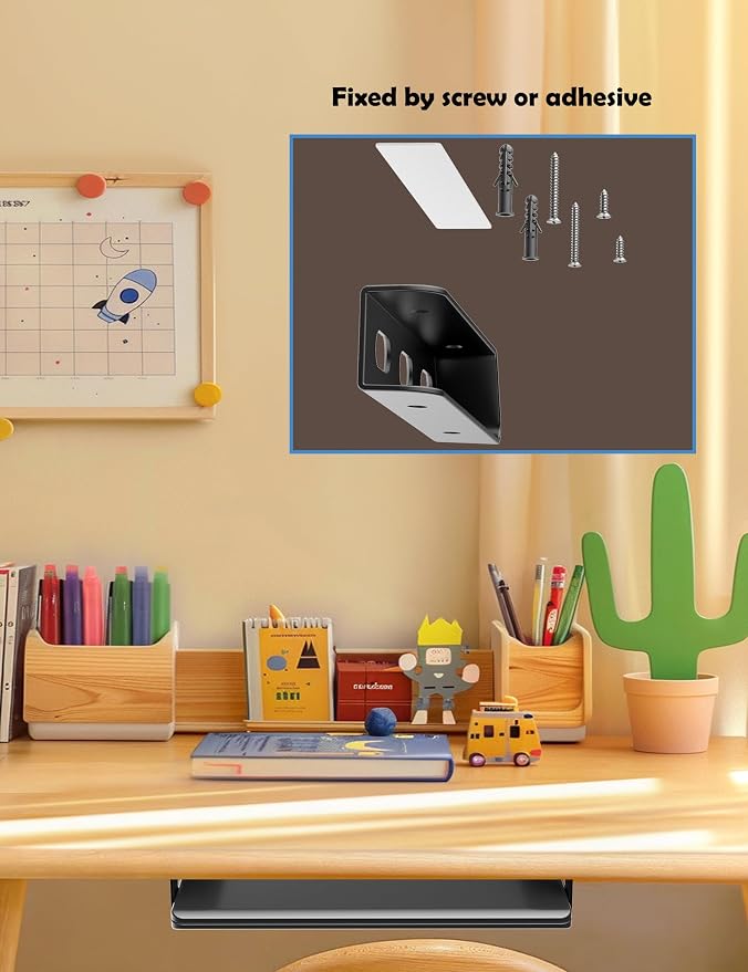 Under Desk Laptop Holder/Wall Mount, Compatible - Image 4