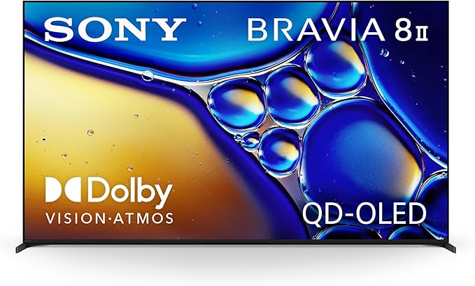 SONY K55XR80M2 55 Inch Bravia 8 QD-OLED 4K HDR Google TV with a Walts Medium Full Motion Mount for 32"-65" TVs and Amber Protection 3-Outlet-Surge Surge Protector (2025) - Image 2