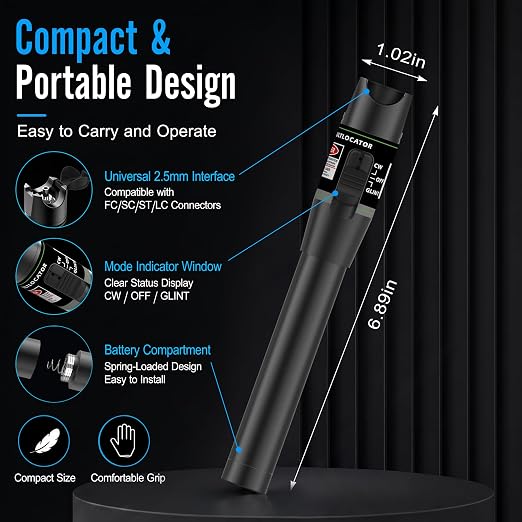Fiber Optic Visual Fault Locator Kit, VFL Pen Compatible - Image 6