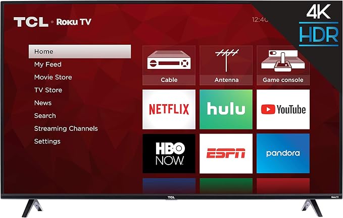 TCL 55S425 55 inch 4K Smart LED Roku TV (2019) by TCL