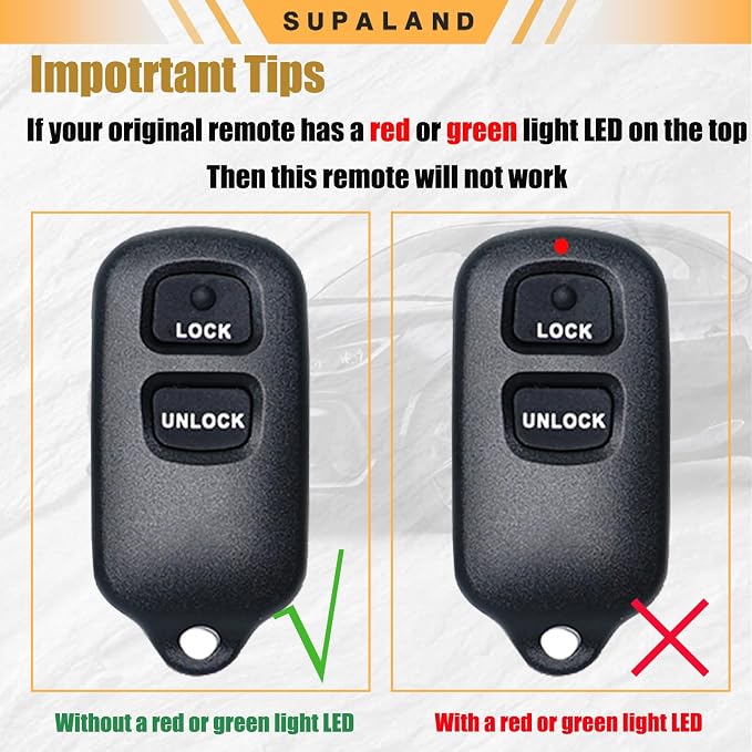SUPALAND Key Fob Keyless Entry Fits - Image 4